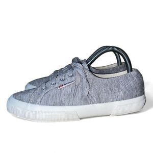 Superga Cotu Low Top Jersey Sneakers Light Heather Grey 5004WK0 Women's 7.5